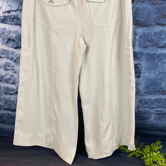 WHBM Silk Cargo Wide Leg Pants - Picture 6 of 10